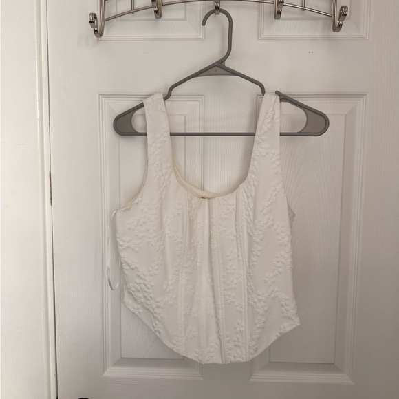 Altar'd State White Sleeveless corset Top - Picture 1 of 3